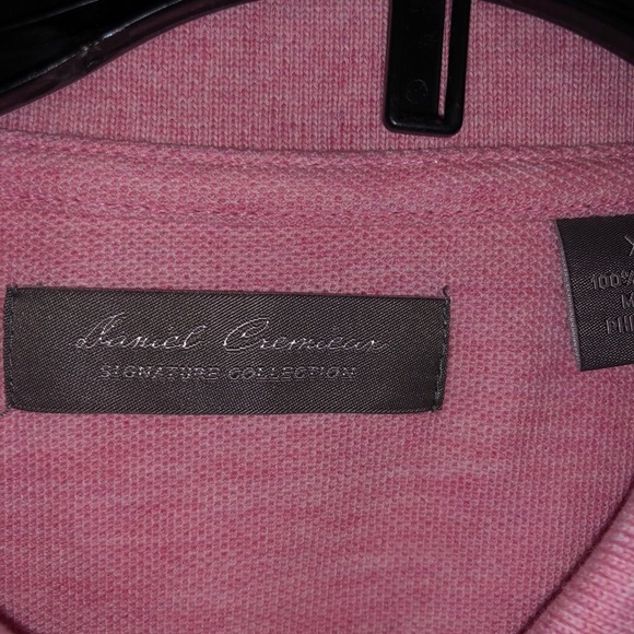 NWT DANIEL CREMIEUX Heather Pink Short Sleeve Polo Shirt - Picture 3 of 8